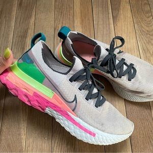 Women's Size 8 Nike React Infinity Run FK PRM Violet Ash Smoke Grey
